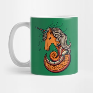 Unicorn Head Illustration Mug